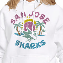 San Jose Sharks Starter Women's Tonal Beach Hoodie - White Hoodies