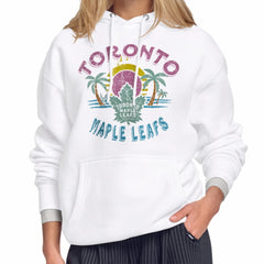 Toronto Maple Leafs Starter Women's Tonal Beach Hoodie - White Hoodies