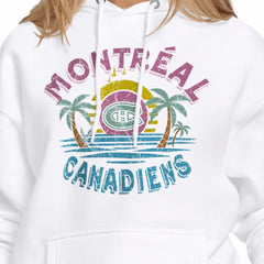 Montreal Canadiens Starter Women's Tonal Beach Hoodie - White Hoodies