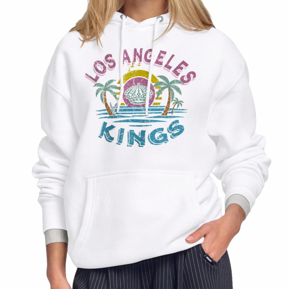 Los Angeles Kings Starter Women's Tonal Beach Hoodie - White Hoodies