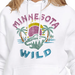Minnesota Wild Starter Women's Tonal Beach Hoodie - White Hoodies