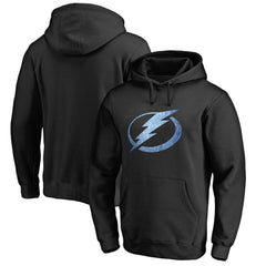Tampa Bay Lightning Rinkside Pond Hockey Pullover Hoodie - Black Hoodies