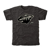 Men's Minnesota Wild Black Rink Warrior Tri-Blend T-Shirt T-shirts