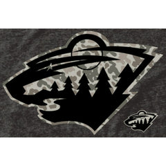 Men's Minnesota Wild Black Rink Warrior Tri-Blend T-Shirt T-shirts