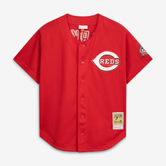Barry Larkin Cincinnati Reds Throwback Cooperstown Mesh Batting Practice Jersey Red