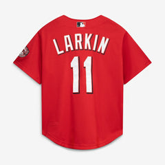 Barry Larkin Cincinnati Reds Throwback Cooperstown Mesh Batting Practice Jersey Red