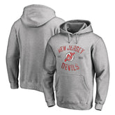 New Jersey Devils Heritage Pullover Hoodie - Ash Jerseys