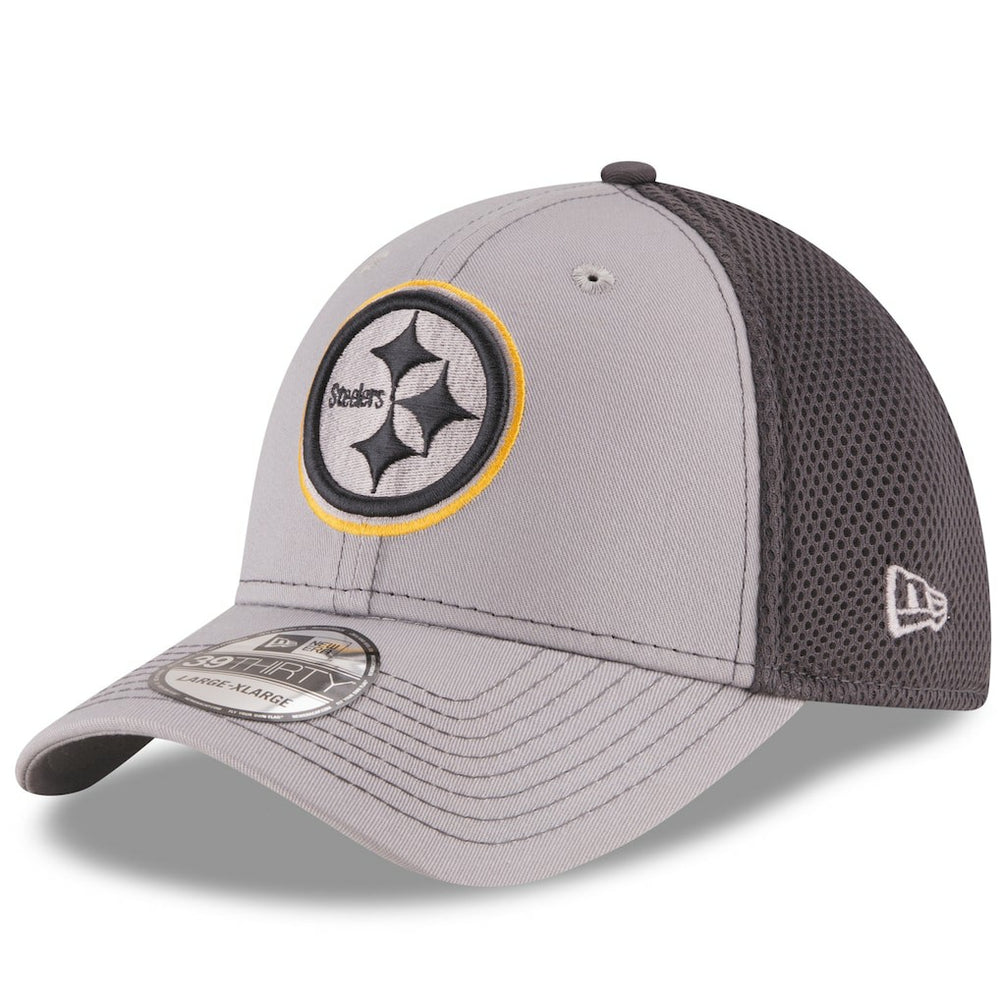 Pittsburgh Steelers New Era Grayed Out Neo 2 39THIRTY Flex Hat - Gray/Graphite for sale