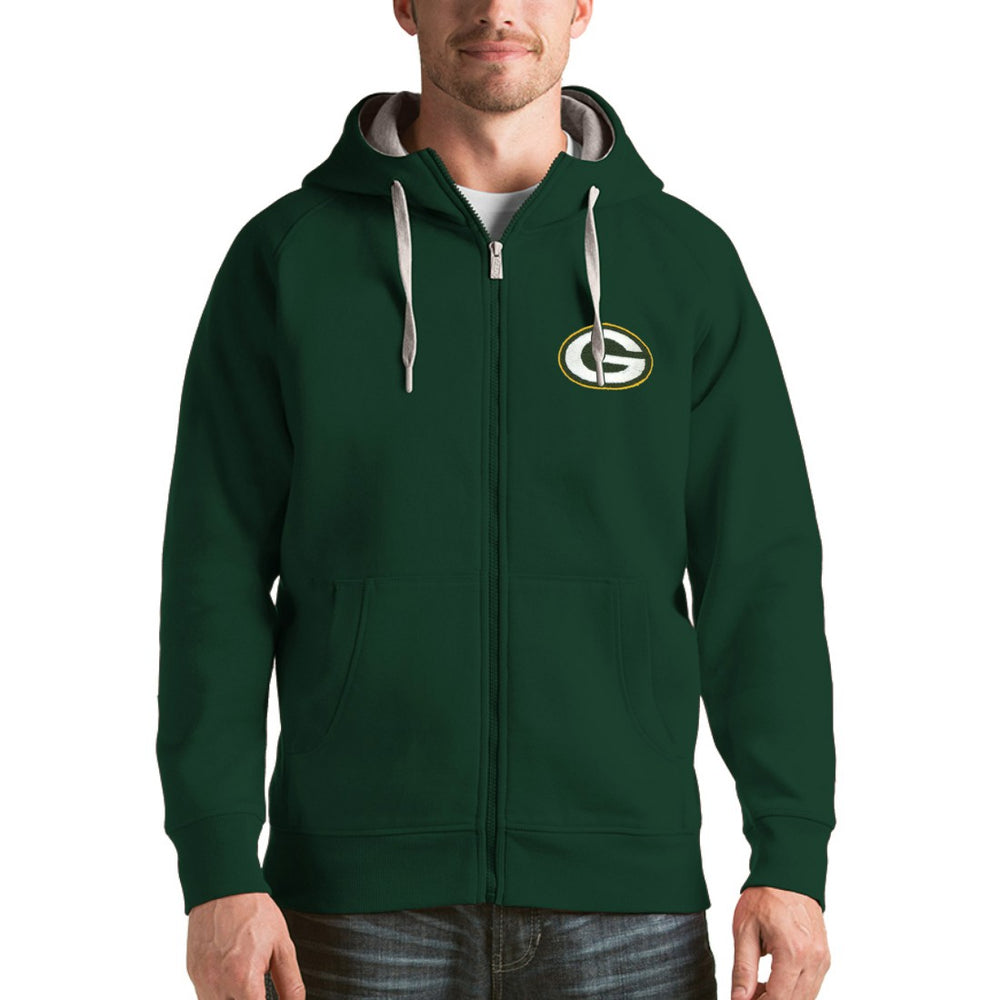 Green Bay Packers Antigua Victory Full-Zip Hoodie - Green on sale