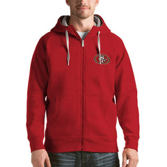 San Francisco 49ers Antigua Victory Full-Zip Hoodie - Scarlet on sale