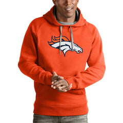 Denver Broncos Antigua Victory Pullover Hoodie - Orange discount