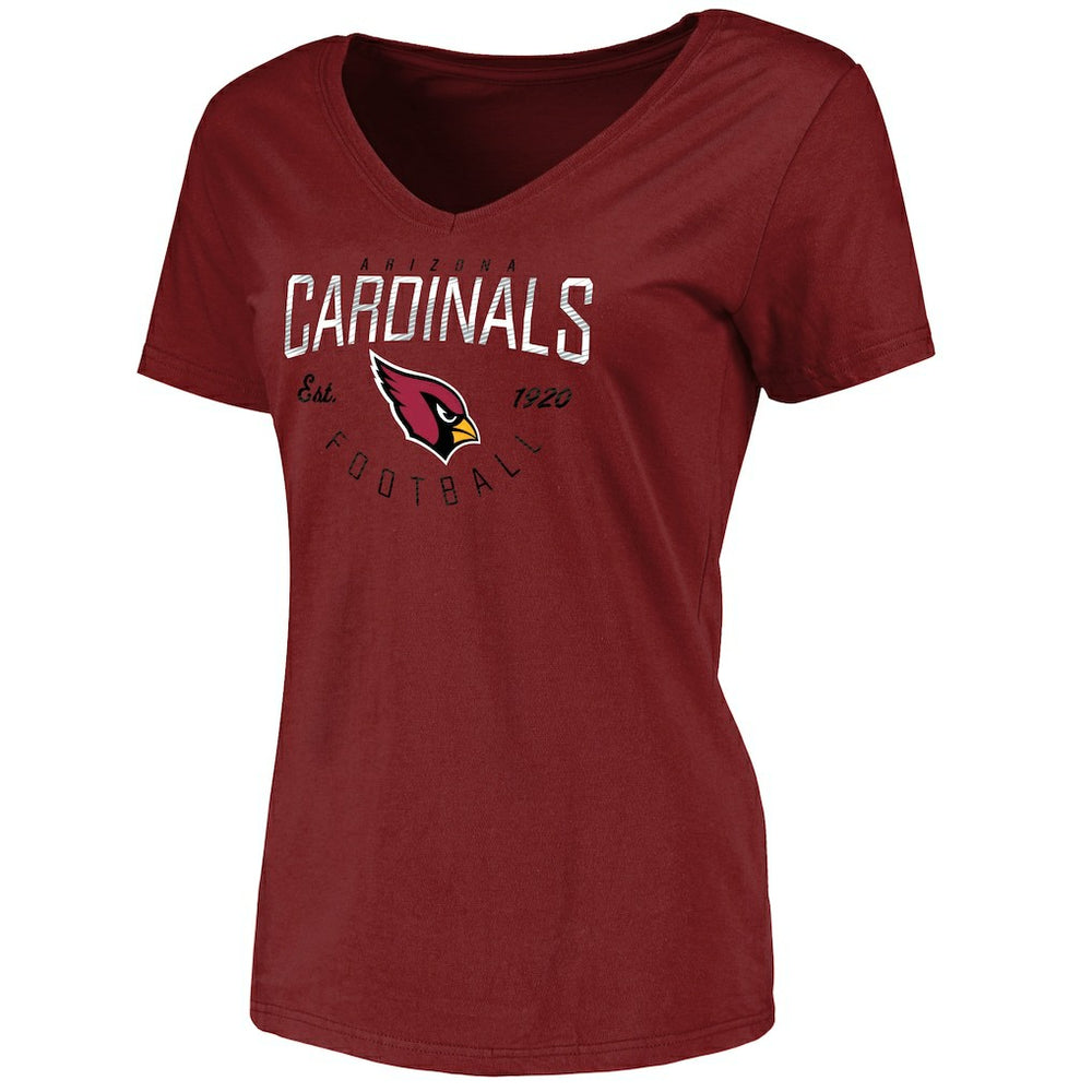 Arizona Cardinals Women's Live For It V-Neck T-Shirt - Cardinal for sale