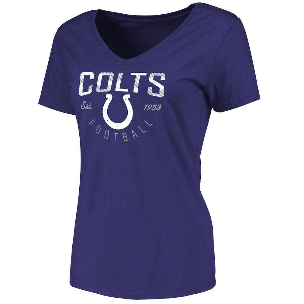 Indianapolis Colts Women's Live For It V-Neck T-Shirt - Royal on sale
