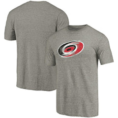 Carolina Hurricanes Distressed Team Logo Tri-Blend T-Shirt - Ash T-shirts