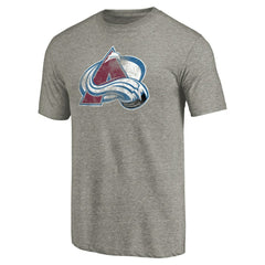Colorado Avalanche Distressed Team Logo Tri-Blend T-Shirt - Ash T-shirts