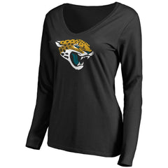 Jacksonville Jaguars Women's Primary Team Logo Long Sleeve T-Shirt - Black outlet