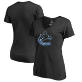 Vancouver Canucks Women's Pond Hockey T-Shirt - Black T-shirts