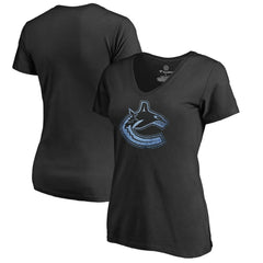 Vancouver Canucks Women's Pond Hockey T-Shirt - Black T-shirts