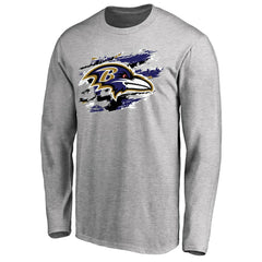 Baltimore Ravens True Colors Long Sleeve T-Shirt - Ash for sale