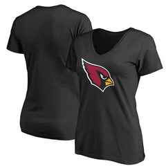 Arizona Cardinals Women's Primary Team Logo V-Neck T-Shirt - Black outlet