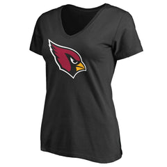 Arizona Cardinals Women's Primary Team Logo V-Neck T-Shirt - Black outlet