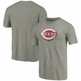 Cincinnati Reds Distressed Team Tri-Blend T-Shirt Ash