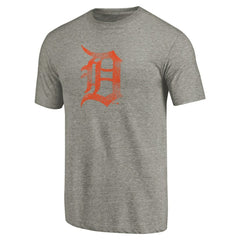 Detroit Tigers Distressed Team Tri-Blend T-Shirt Ash