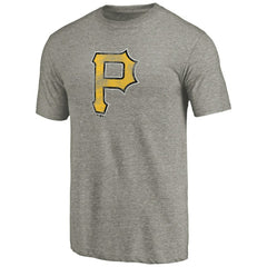 Pittsburgh Pirates Distressed Team Tri-Blend T-Shirt Ash