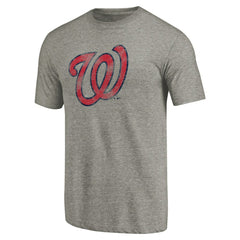 Washington Nationals Distressed Team Tri-Blend T-Shirt Ash
