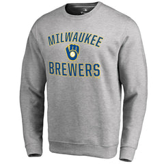 Milwaukee Brewers Victory Arch Pullover Sweatshirt Ash