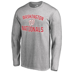 Washington Nationals Victory Arch 2 Long Sleeve T-Shirt Ash