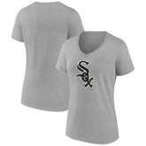 Chicago White Sox Women's Secondary Color Primary Logo T-Shirt Ash