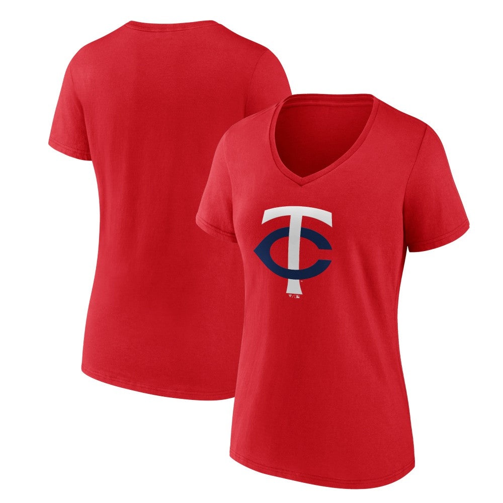 Minnesota Twins Women's Secondary Color Primary Logo T-Shirt Red