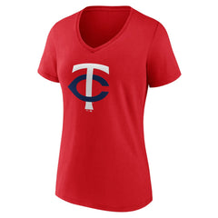 Minnesota Twins Women's Secondary Color Primary Logo T-Shirt Red