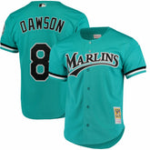 Andre Dawson Florida Marlins Cooperstown Collection Mesh Batting Practice Button-Up Jersey Teal