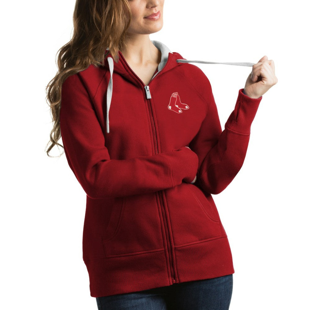Boston Red Sox Antigua Women's Victory Full-Zip Hoodie Red