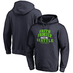 Seattle Seahawks Faith Family Pullover Hoodie - Navy discount