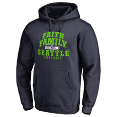 Seattle Seahawks Faith Family Pullover Hoodie - Navy discount