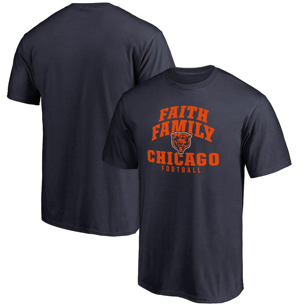 Chicago Bears Faith Family T-Shirt - Navy sale