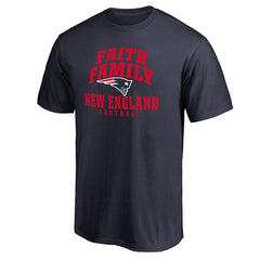 New England Patriots Faith Family T-Shirt - Navy on sale