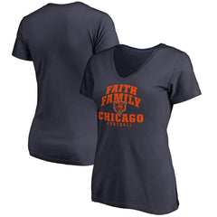 Chicago Bears Women's Faith Family T-Shirt - Navy cheap