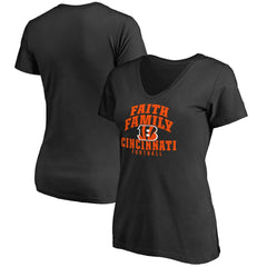 Cincinnati Bengals Women's Faith Family T-Shirt - Black on sale