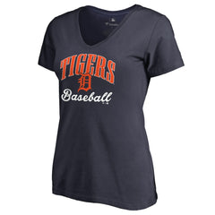 Detroit Tigers Women's Victory Script T-Shirt Navy