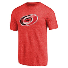 Carolina Hurricanes Distressed Team Primary Logo Tri-Blend T-Shirt - Red T-shirts
