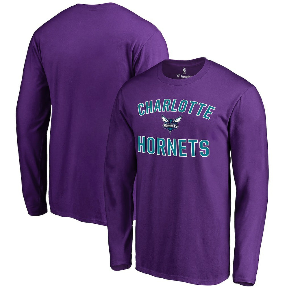 Charlotte Hornets Victory Arch Long Sleeve T-Shirt - Purple for sale