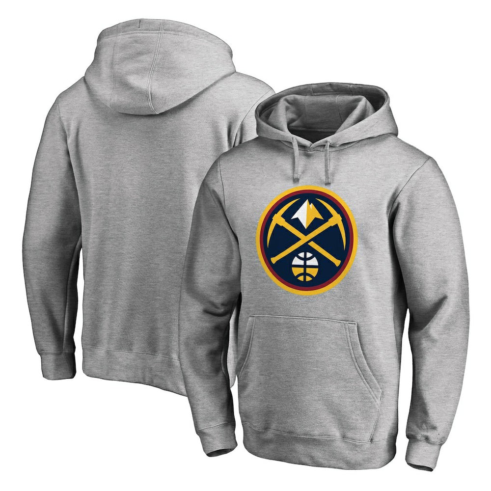 Denver Nuggets Primary Logo Pullover Hoodie sale - Heather Gray for sale