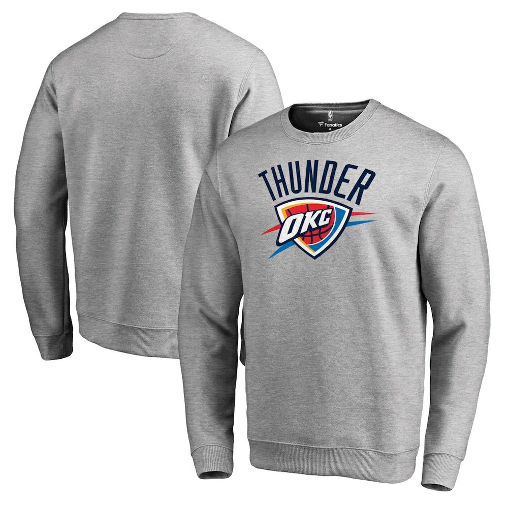 Oklahoma City Thunder Primary Logo Sweatshirt - Heathered Gray cheap