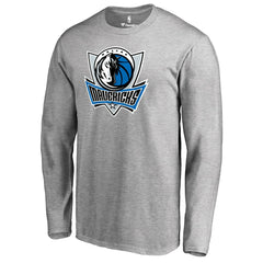Dallas Mavericks Primary Logo Long Sleeve T-Shirt sale - Heather Gray outlet