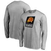Phoenix Suns Primary Logo Long Sleeve T-Shirt - Heather Gray online
