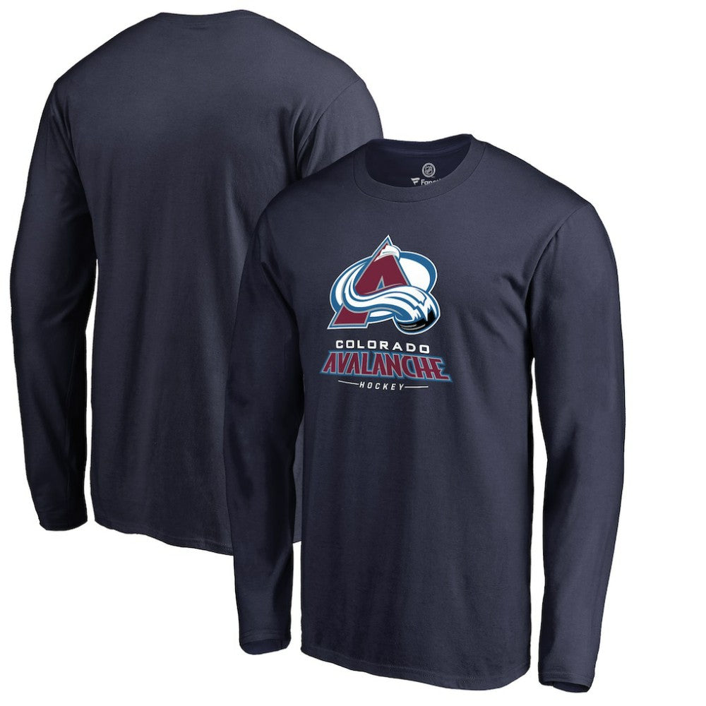Colorado Avalanche Team Lockup Long Sleeve T-Shirt - Navy T-shirts